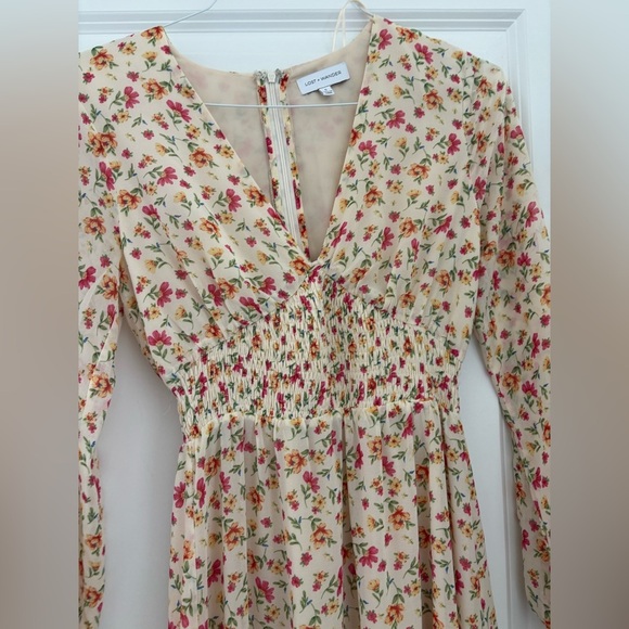 Lost + Wander Tiered Floral Smocked Midi Dress – Size S ( excellent condition ) - Picture 8 of 13